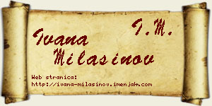 Ivana Milašinov vizit kartica
